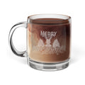 Engraved Glass Coffee Mug — Merry Christmas Forest Design, 12.25 oz