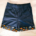 Cotton Pull-on Shorts with African Print Detail for Toddlers and Teens
