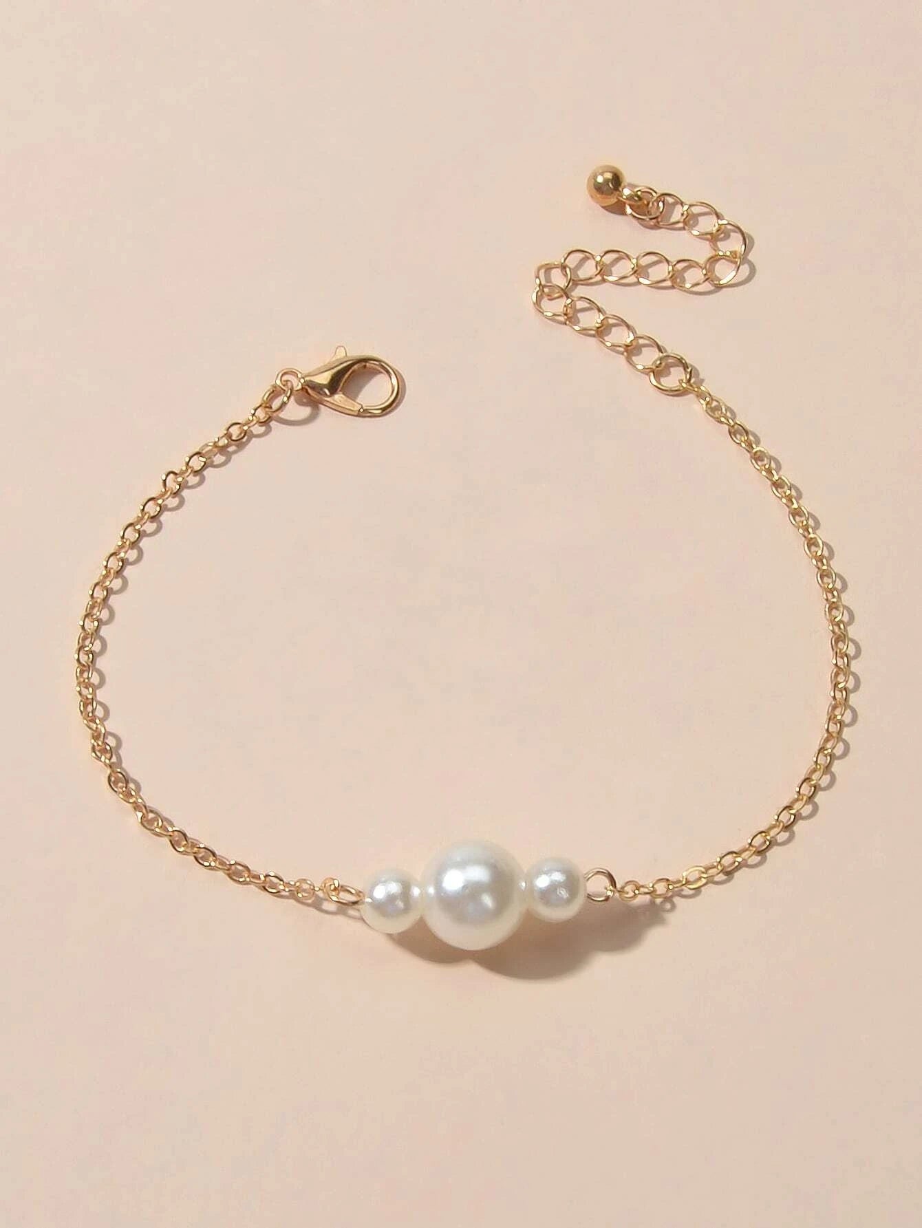 Retro Jewelry Pearl Charm Gold Silver Bracelet Teens Wholesale Price Accessories