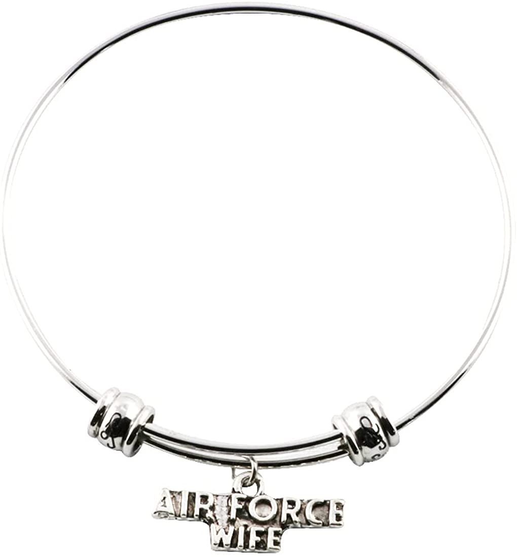 Emerald Park Jewelry Air Force Wife Fancy Bracelet Bangle