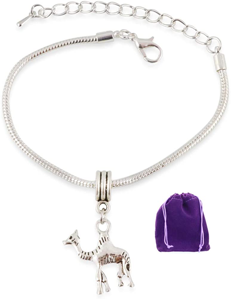 Camel Jewelry | Camel Stainless Steel Snake Chain Charm Bracelet