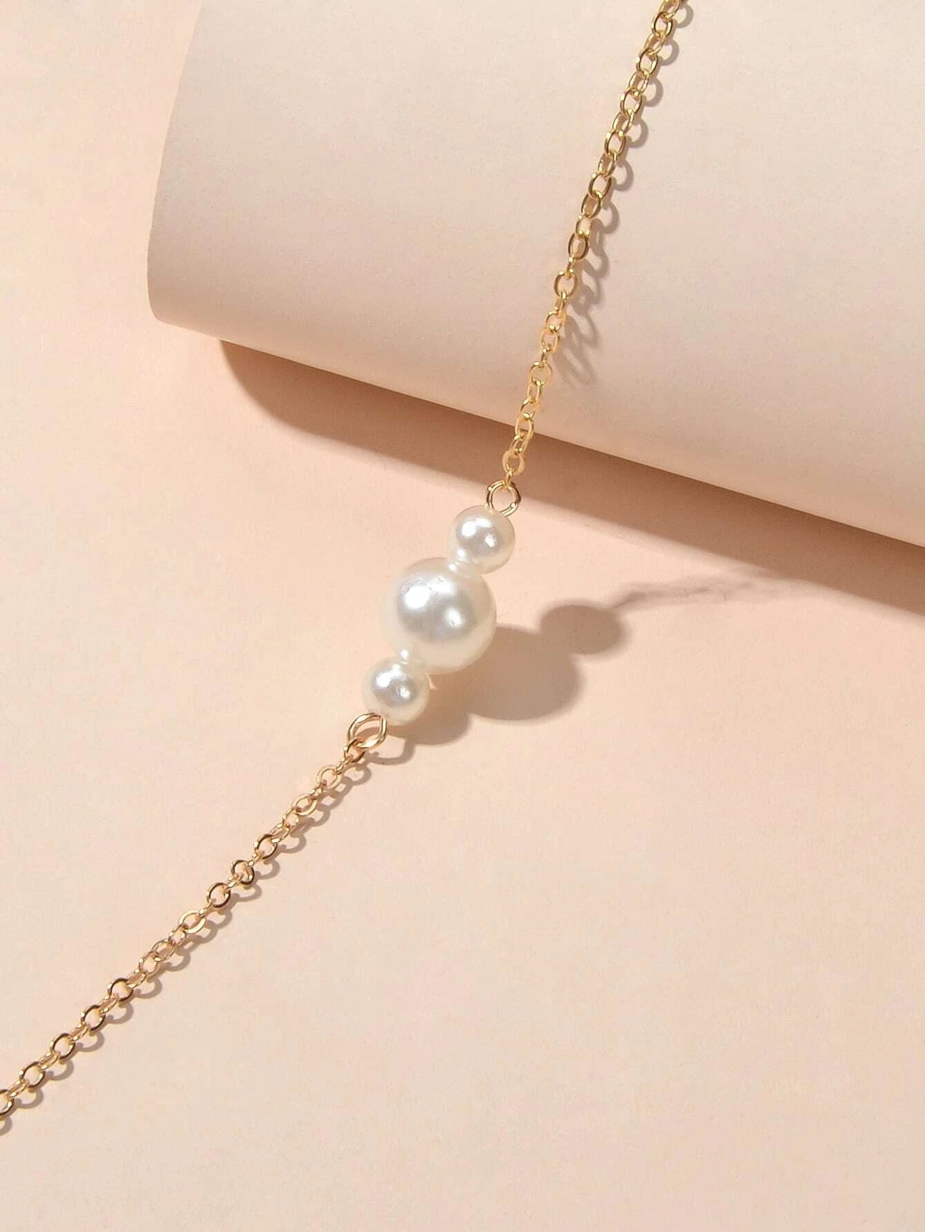 Retro Jewelry Pearl Charm Gold Silver Bracelet Teens Wholesale Price Accessories