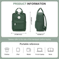 NNEOBA School Nylon Backpack for Teens and Women (Olive)