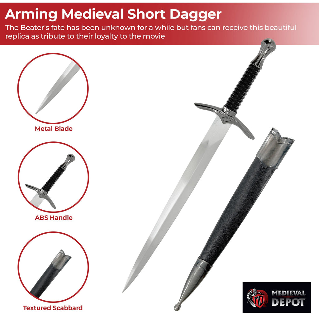 Arming Medieval Foe-Hammer Beater Movie Short Dagger