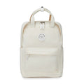School Nylon Backpack for Teens and Women (White)
