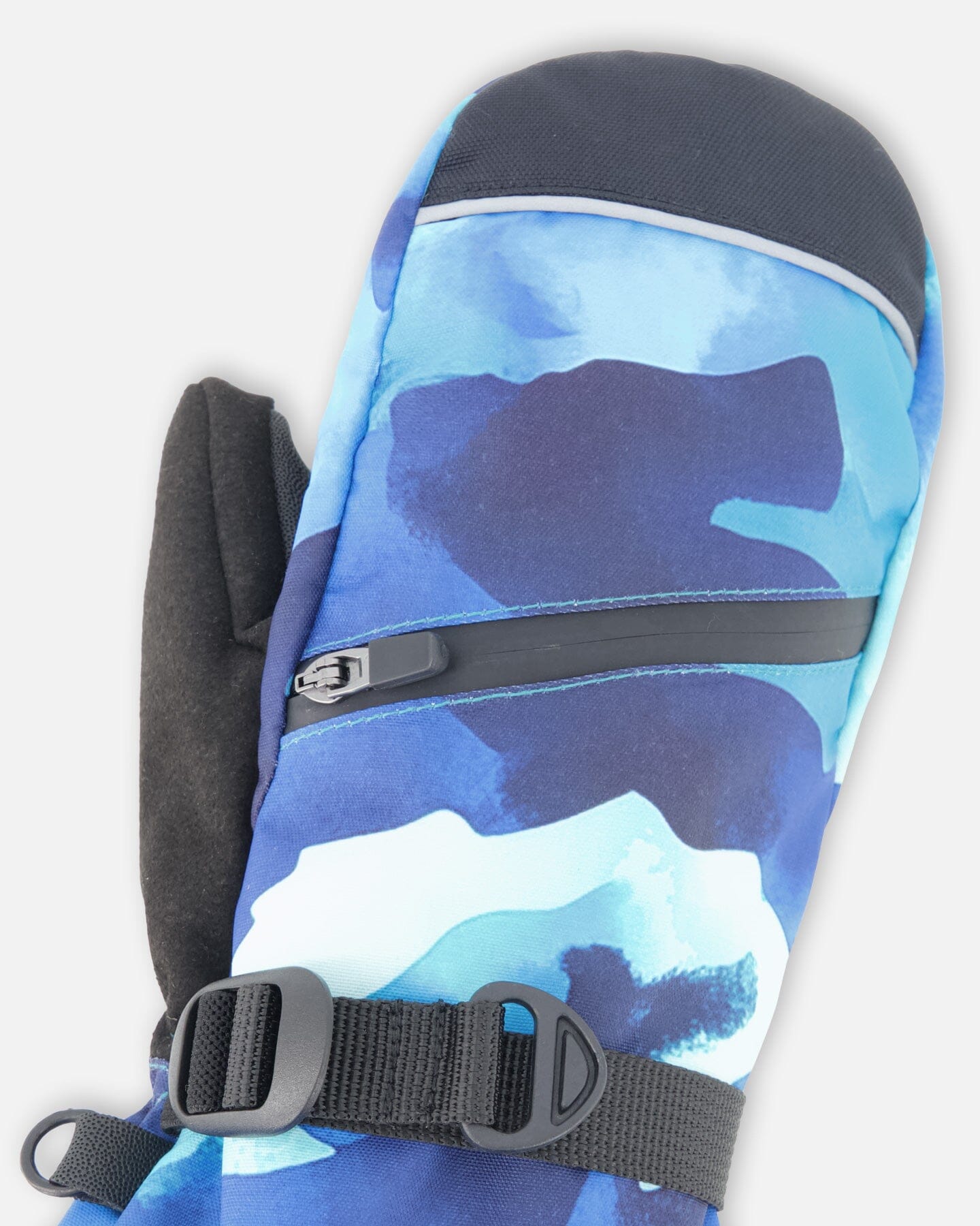 Winter Mittens Teknik Teal Blue Camouflage