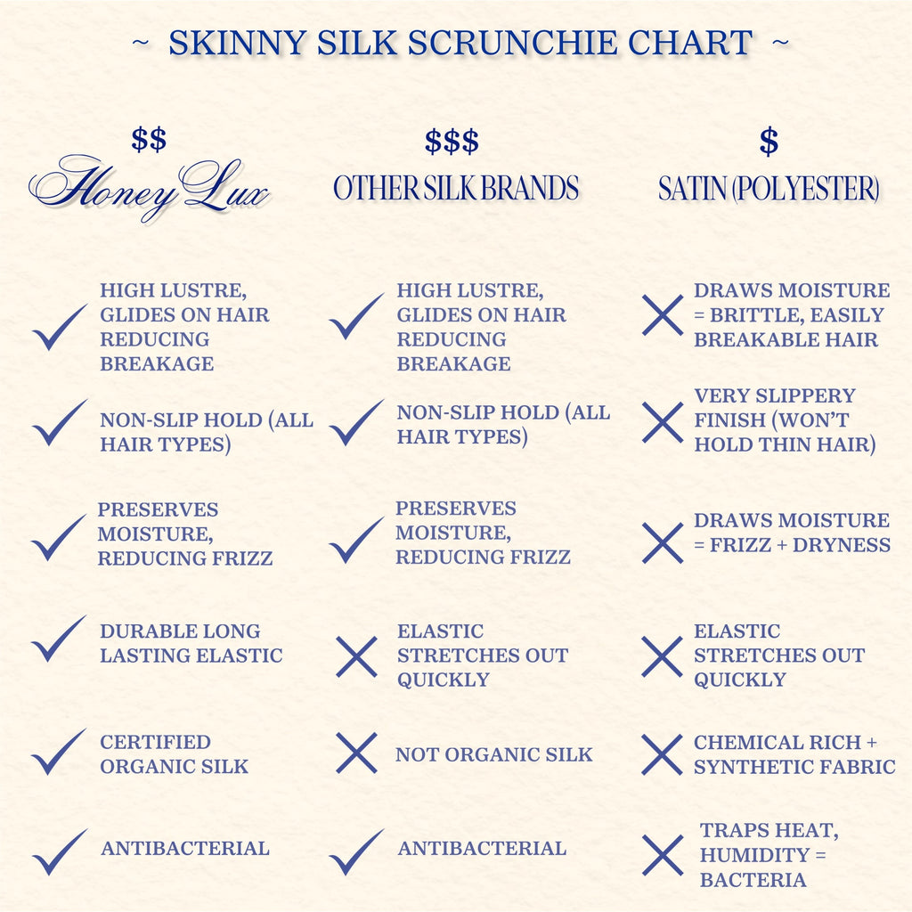 Skinny Silk Scrunchies - Fuchsia