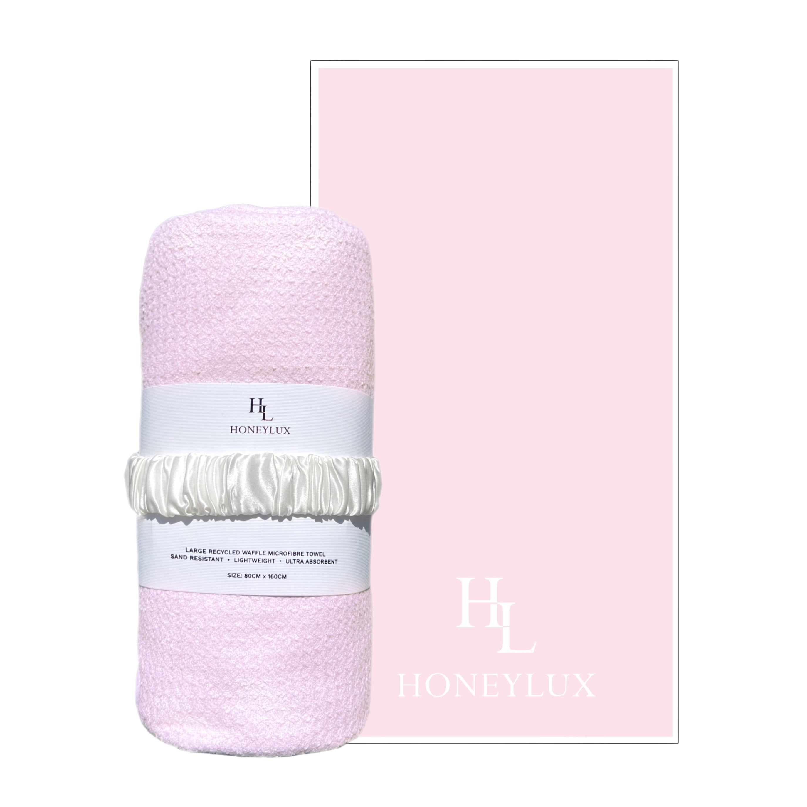 Large Waffle Towel - Pink