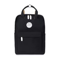 School Nylon Backpack for Teens and Women (Black)